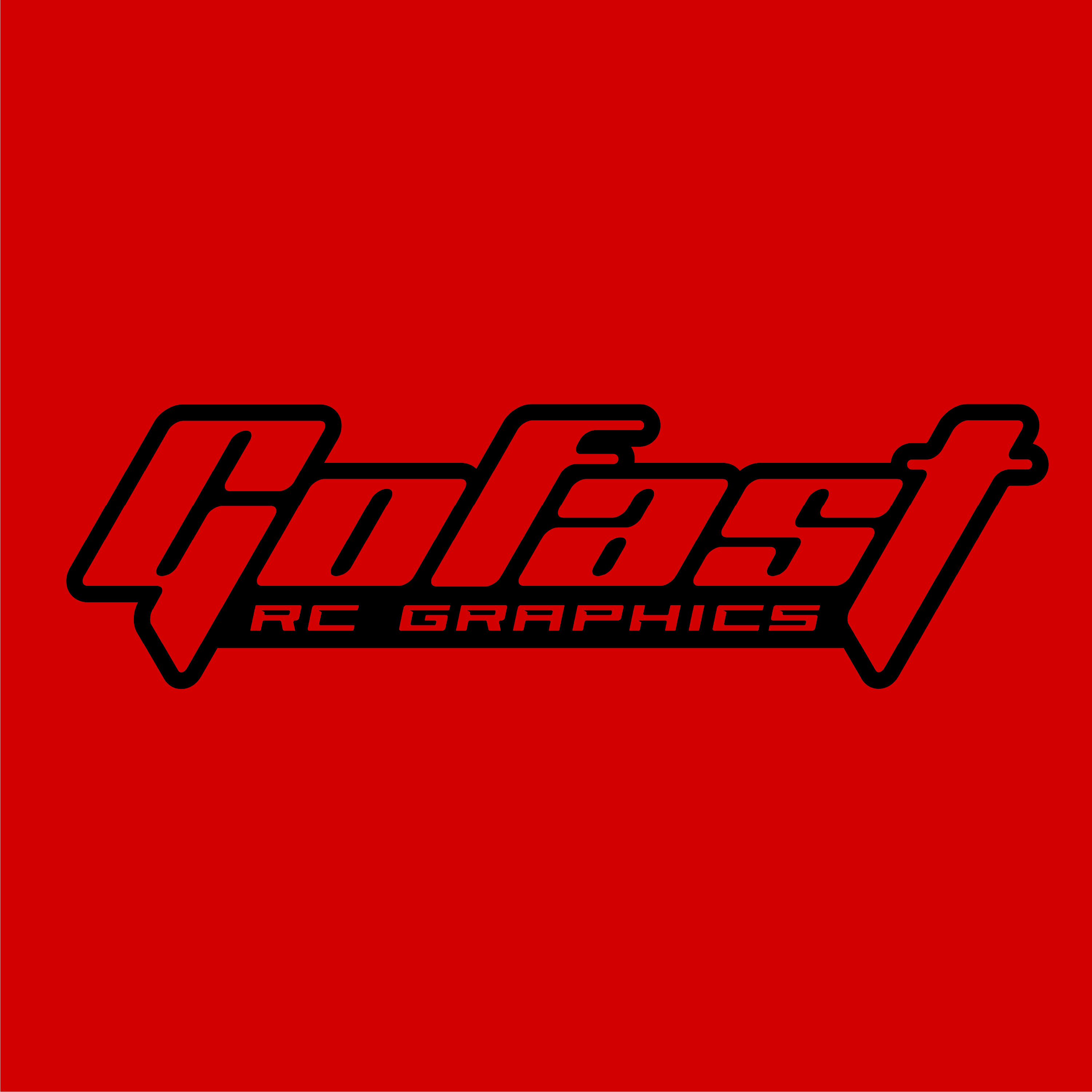 GoFast RC Graphics Black on Red Logo Shirt